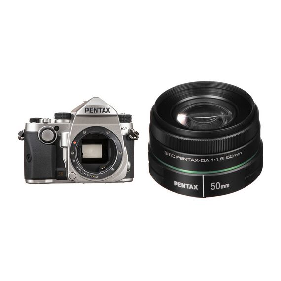 Pentax KP DSLR Camera with 50mm Lens Kit (Silver)