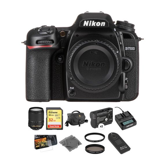 Nikon D7500 DSLR Camera with 18-140mm Lens Deluxe Kit