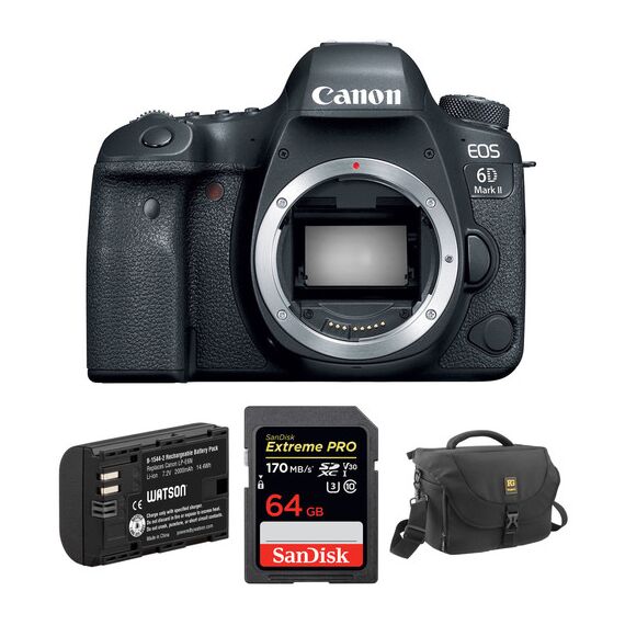 Canon EOS 6D Mark II DSLR Camera Body with Accessory Kit