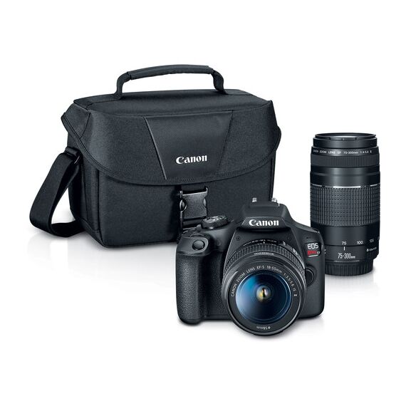 Canon EOS Rebel T7 DSLR Camera with 18-55mm and 75-300mm Lenses