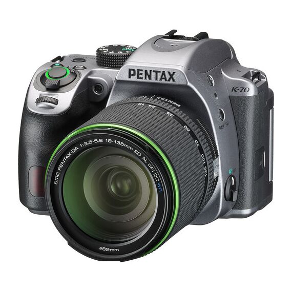 Pentax K-70 DSLR Camera with 18-135mm Lens (Silver)