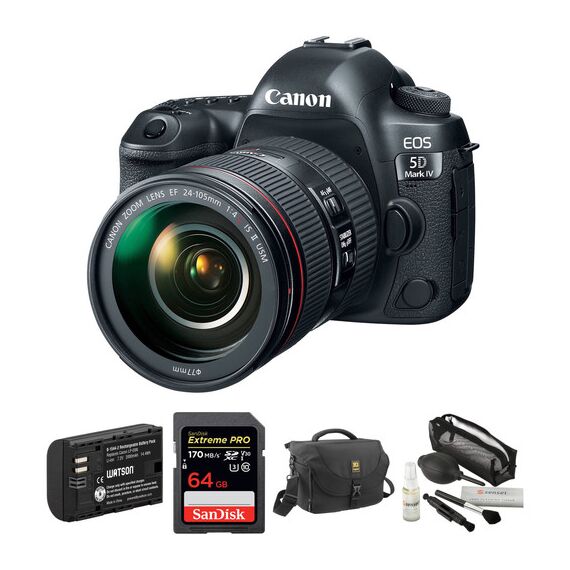 Canon EOS 5D Mark IV DSLR Camera with 24-105mm f/4L II Lens and Accessory Kit