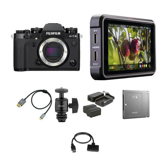 FUJIFILM X-T3 Mirrorless Digital Camera Cine Kit (Black)