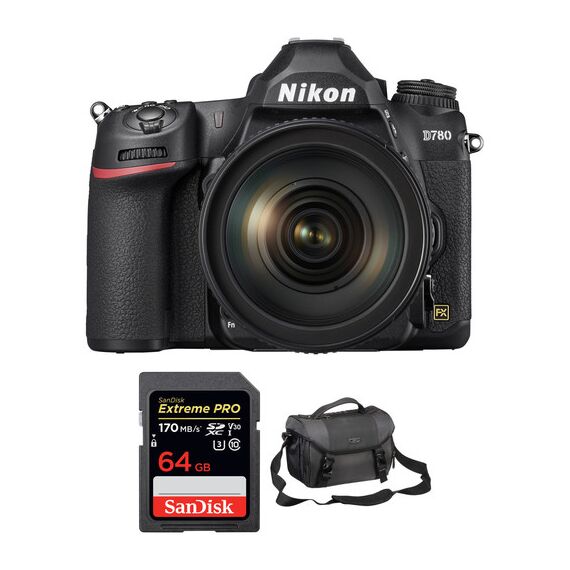 Nikon D780 DSLR Camera with 24-120mm Lens and Accessories Kit