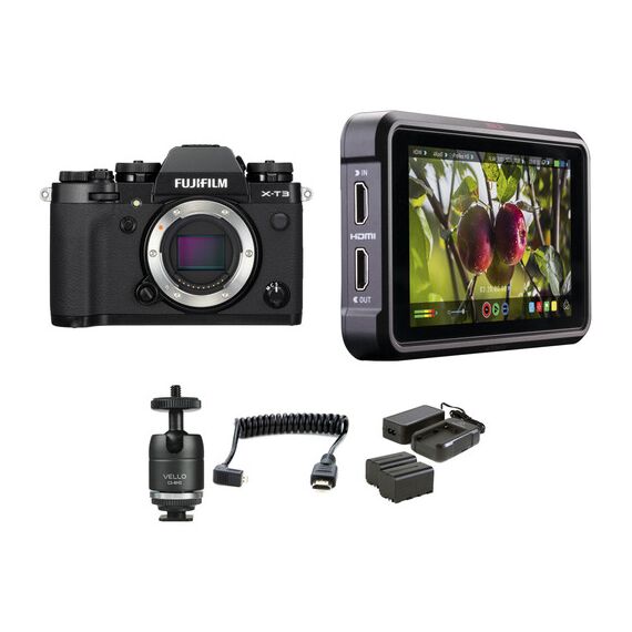 FUJIFILM X-T3 Mirrorless Digital Camera with Ninja V Kit (Black)