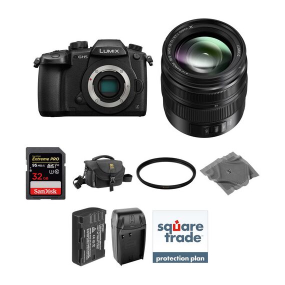 Panasonic Lumix DC-GH5 Mirrorless Micro Four Thirds Digital Camera with 12-35mm Lens Deluxe Kit