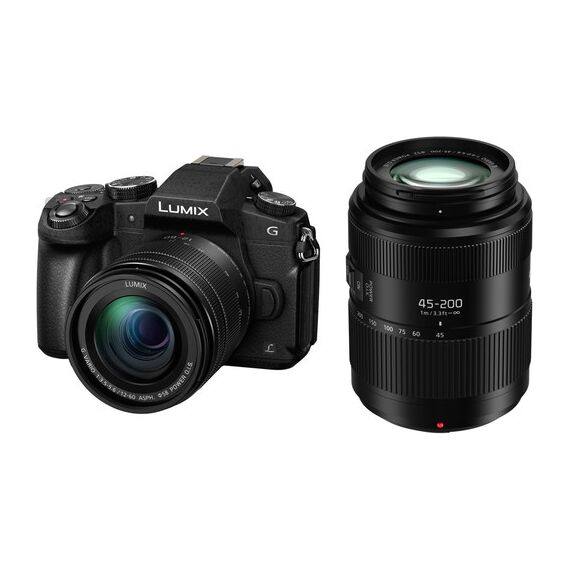 Panasonic Lumix DMC-G85 Mirrorless Micro Four Thirds Digital Camera with 12-60mm and 45-200mm Lenses Kit