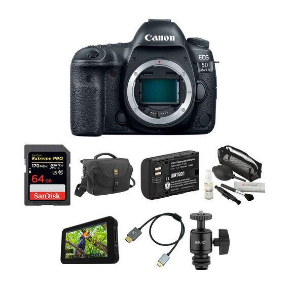 Canon EOS 5D Mark IV DSLR Camera Body with Pro Monitoring Kit