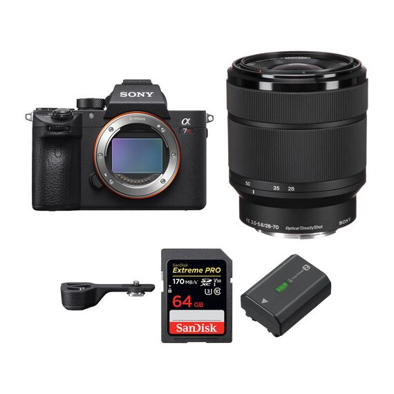 Sony Alpha a7R III Mirrorless Digital Camera with 28-70mm Lens, Grip Extension, and Accessories Kit