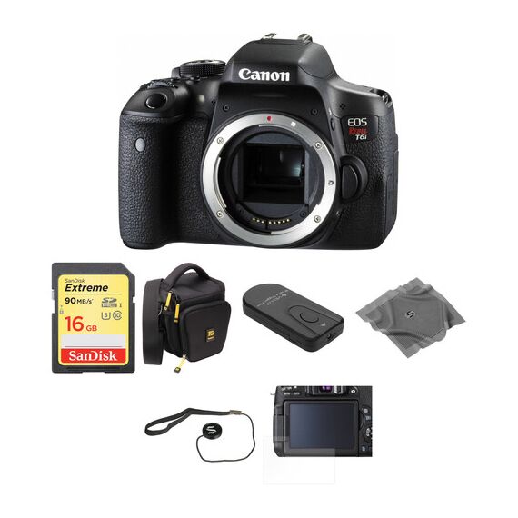 Canon EOS Rebel T6i DSLR Camera Body Basic Kit