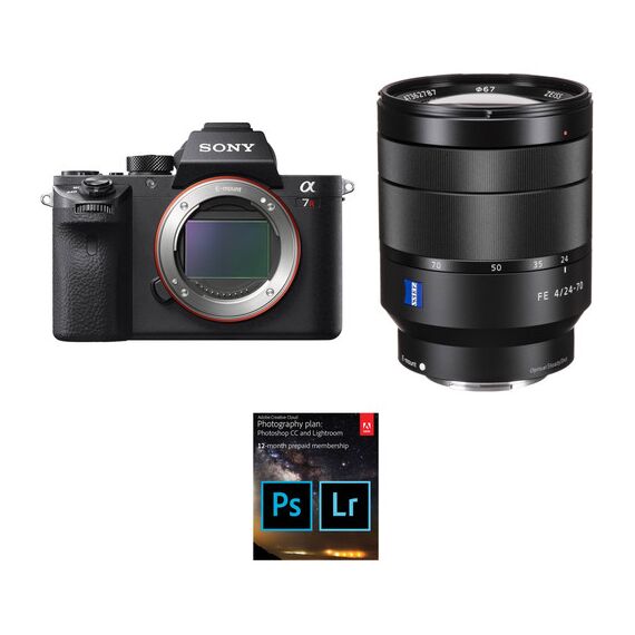 Sony Alpha a7R II Mirrorless Digital Camera with 24-70mm f/4 Lens and Adobe CC Photo Plan Kit
