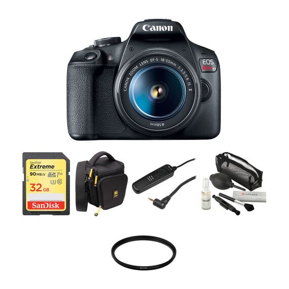 Canon EOS Rebel T7 DSLR Camera with 18-55mm Lens Basic Kit