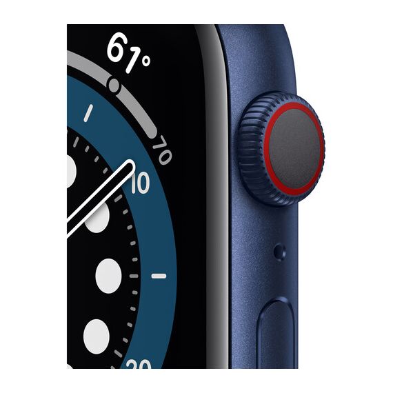 Apple Watch Series 6 (GPS + Cellular, 44mm, Blue Aluminum, Deep Navy Sport Band)