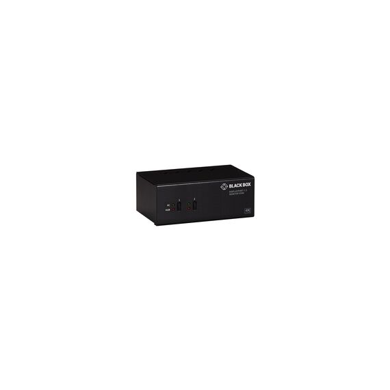 Black Box KVM Switch - 2-Port, Dual-Monitor, DisplayPort 1.2, 4K 60Hz, USB 3.0 Hub, Audio