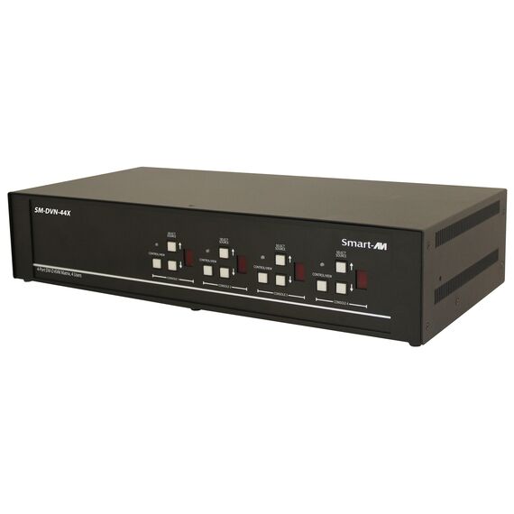 SmartAVI 4-Port DVI-D Matrix KVM Switch with Audio and USB 2.0 Support (4 Users)