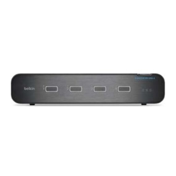 Belkin 4-Port Dual Head DP/HDMI to DP/HDMI Video Secure Desktop KVM Switch, No CAC PP4.0