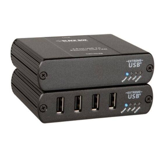 Black Box KVM-over-IP Switchable Extender Kit - LAN, 4-Port, 100m