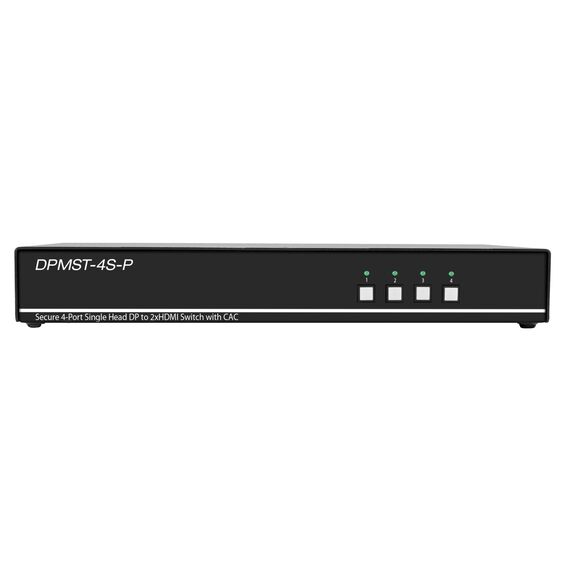 SmartAVI 4 Port Secure KVM DP MST with Dual 4K HDMI Out and CAC support