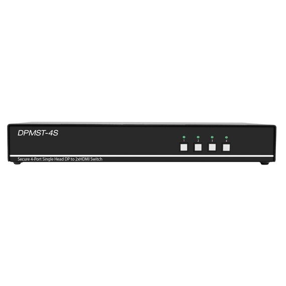 SmartAVI 4 Port Secure MST DP KVM with Dual 4K HDMI Out