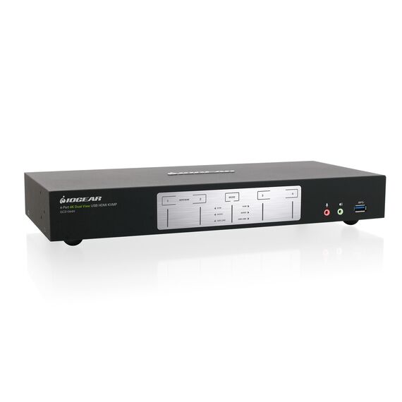 Iogear 4-Port 4K Dual View KVMP Switch with HDMI Connection, USB 3.0 Hub, and Audio (TAA), 2 image