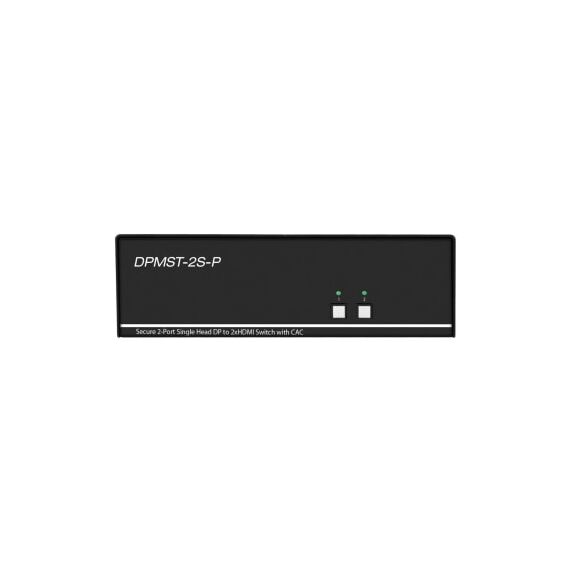 SmartAVI 2-Port single-head DP to 2xHDMI Secure KVM w/ audio and CAC
