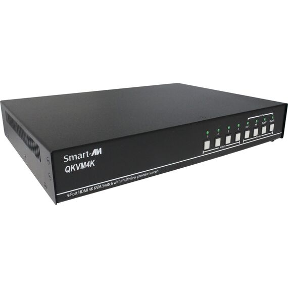 SmartAVI 4-Port HDMI, USB 2.0 KVM Switch with Multiview Preview Screen and Audio Support