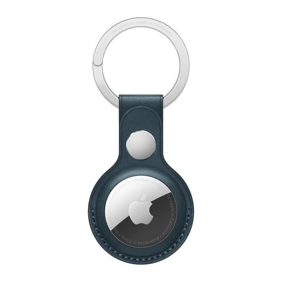 Apple AirTag Leather Key Ring (Baltic Blue)