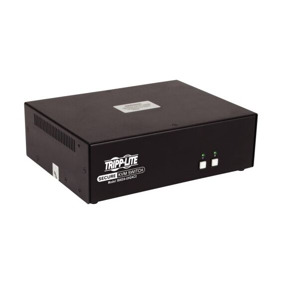 Tripp Lite 2-Port Dual-Monitor Secure KVM Switch, HDMI - 4K, NIAP PP3.0, Audio, CAC, TAA