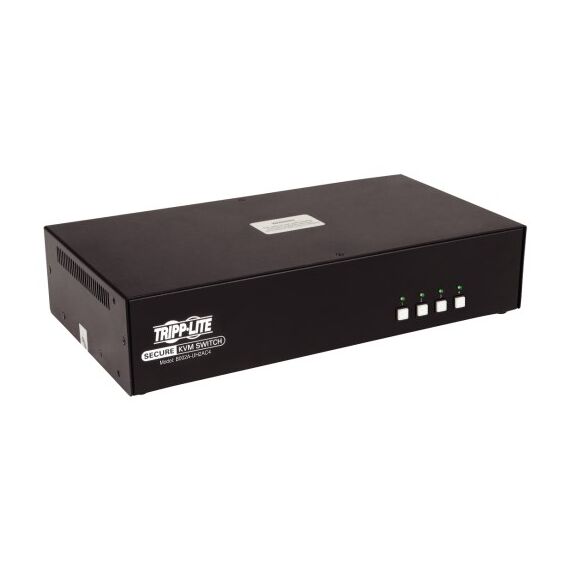 Tripp Lite 4-Port Dual-Monitor Secure KVM Switch, HDMI - 4K, NIAP PP3.0, Audio, CAC, TAA