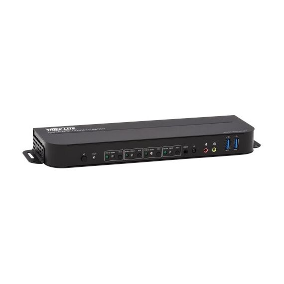 Tripp Lite 4-Port DisplayPort/USB KVM Switch 4K 60 Hz, HDR, HDCP 2.2, IR, DP 1.4, USB Sharing