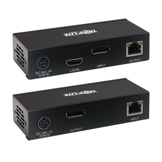 Tripp Lite DisplayPort over Cat6 Extender Kit, KVM Support, USB, 4K, DP1.2a, PoC, HDCP 2.2, 230 ft. (70 m), TAA, 2 image