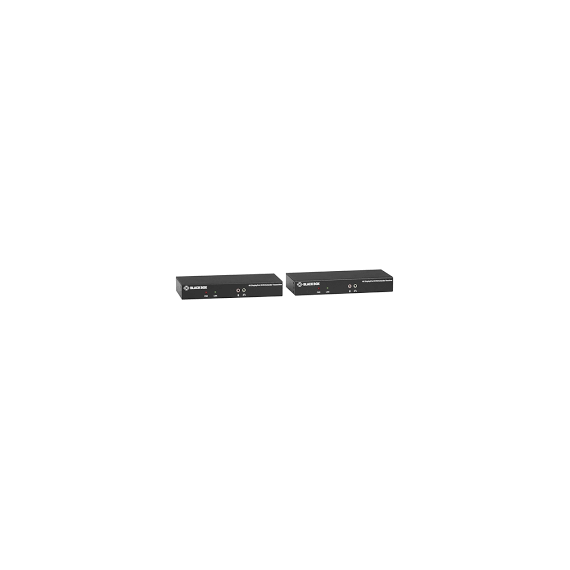 Black Box KVM Extender over Fiber Bundle - 4K30, Single-Head, DisplayPort, USB 2.0 Hub, Serial, Audio, Local Video
