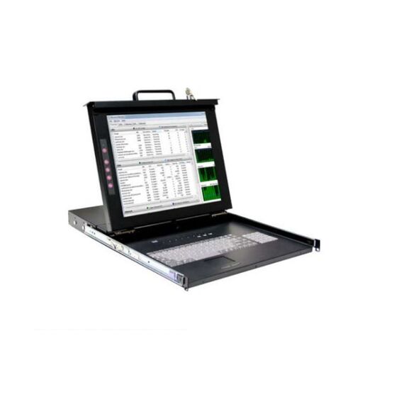 Rose Electronics RackView Switch 19 LCD Drawer +8 Port DVI KVM switch, 1280x1024 LCD VGA/DVI, Touch Pad, USB
