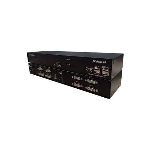 SmartAVI Quad DVI-D, Stereo Audio, USB 2.0/1.1, RS-232 Multimode Fiber Extender up to 1, 500 ft