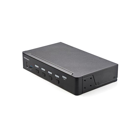 Sartech 4 Port HDMI KVM Switch with 2 Port USB 3.0 Hub 5Gbps - Hotkey/Push Button - Ultra HD 4K 60Hz HDR10 HDMI 2.0 (3840x2160) - HDCP 2.2 - EDID, HDCP Emulation - Front Facing USB 3.0 Port - 4x USB HID - 2 or 7.1ch Audio - OS Independent - 2 Year Warr - 