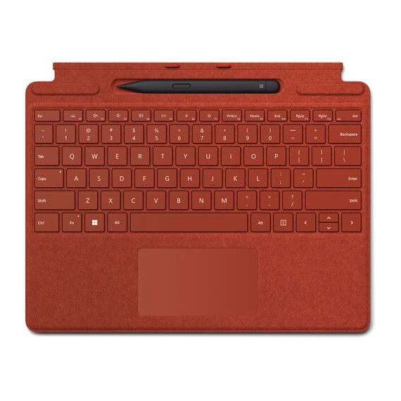 Microsoft Surface Pro Signature Keyboard Cover with Slim Pen 2 (Poppy Red), 2 image