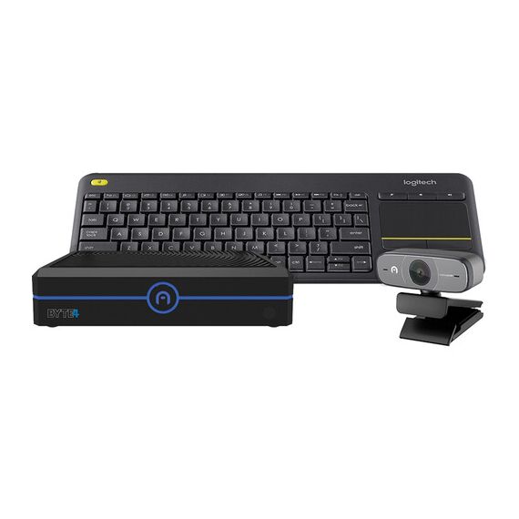 Azulle Byte4 Pro Mini PC with Webcam & Logitech Keyboard Bundle, 2 image