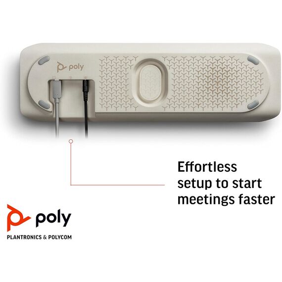 Poly - Sync 60 Smart Speakerphone for Conference Rooms Connect to PC/Mac via Combined USB-A/USB-C Cable, Smartphones via Bluetooth - Works with Teams, Zoom Isporuka odmah, 3 image
