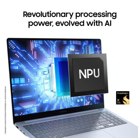 Top ponuda Samsung - Galaxy Book4 Edge - Copilot+ PC - 14" AMOLED Touch-Screen Laptop - Snapdragon X Elite 3.4Ghz- 16GB Memory- 512GB Storage - Sapphire Blue, 3 image - LaptopPlaza uvoz i distribucija laptopova, projektora i druge IT opreme