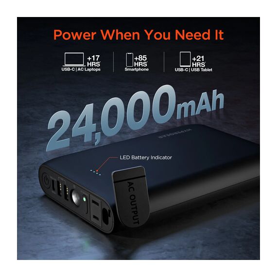 HyperGear Power Brick 24,000mAh AC/USB Power Bank, 2 image