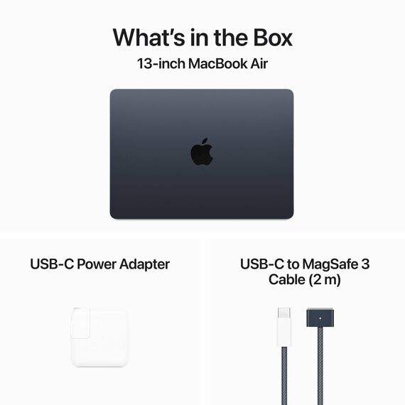 Apple 13" MacBook Air 16GB 256GB (M3, Midnight) 16GB Unified RAM | 256GB SSD, 6 image