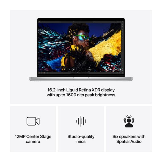 Apple 16" Macbook Pro (M4 Max 16-Core, Silver), Ram: 64GB, Velicina hard diska: 4TB, Color: Silver, 5 image