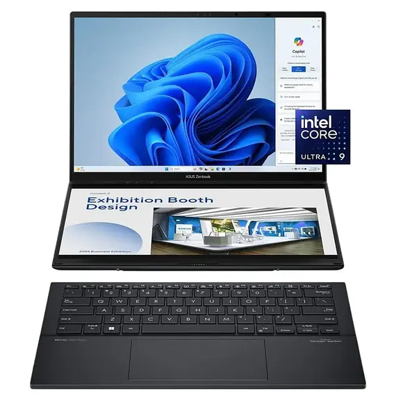 Top ponuda ASUS - Zenbook DUO Dual 14” 3K OLED Touch Laptop - Intel Core Ultra 9 with 32GB Memory - Intel Arc Graphics - 1TB SSD - Inkwell Gray, 2 image - LaptopPlaza uvoz i distribucija laptopova, projektora i druge IT opreme
