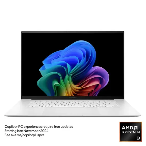 ASUS - Zenbook S 16 16” 3K OLED Touch Screen Laptop - Copilot+ PC - AMD Ryzen AI 9 365 - 24GB Memory - 1TB SSD - Scandinavian White, 2 image