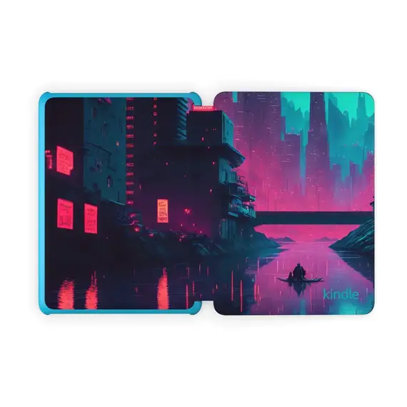 Amazon - Kindle Paperwhite Kids (16 GB) – larger 7" glare-free display – Kids read an average of 1+ hour per day with Kindle - 2024 - Cyber City, 2 image