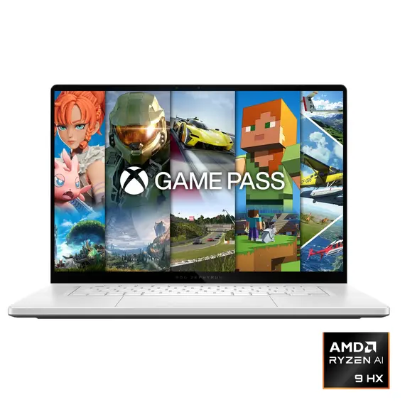 ASUS - ROG Zephyrus G16 - 16" OLED 240Hz Gaming Laptop - Copilot+ PC - AMD Ryzen AI 9 HX - 32GB Memory - NVIDIA RTX 4070 - 2TB - Platinum White, 5 image