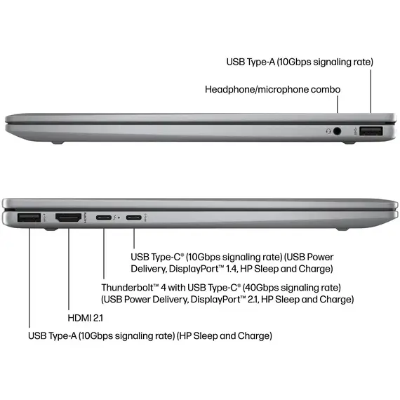 HP - Envy 2-in-1 14" 2K Touch-Screen Laptop - Intel Core Ultra 5 - 16GB Memory - 512GB SSD - Meteor Silver, 4 image