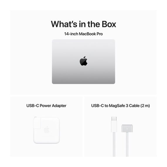 Apple 14" MacBook Pro ( M3 Max 14-Core | 30-Core, Silver)36GB RAM | 2TB SSD, Ram: 36GB, Velicina hard diska: 2TB, Color: Silver, 9 image