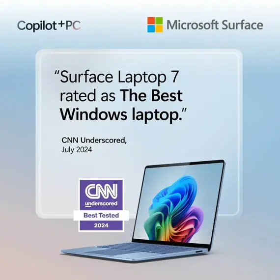 Microsoft - Surface Laptop - Copilot+ PC - 13.8" Touch-Screen - Snapdragon X Elite - 16GB Memory - 1TB SSD (7th Edition) - Black, 3 image