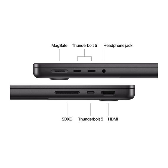 Apple 14" MacBook Pro (M4 Pro 14-Core , Space Black) 24GB RAM | 2TB SSD Z1FE000NM, Ram: 24Gb, Velicina hard diska: 2TB, Color: Space Black, 6 image